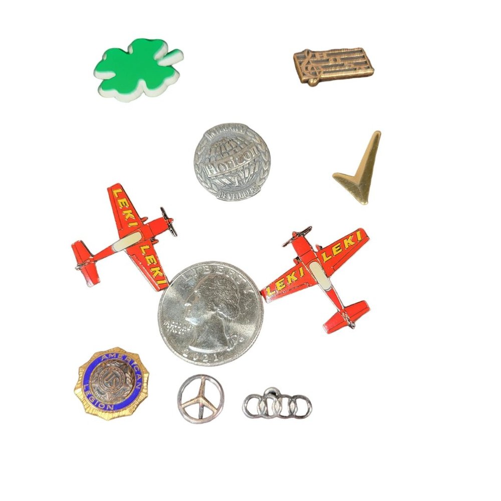 Misc Lapel Pin Vintage 50s Souvenir Mercedes-Benz Audi Leki American Legion